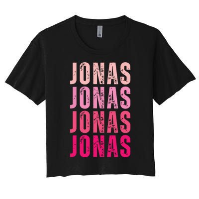 Personalized Name Jonas I Love Jonas Women's Crop Top Tee