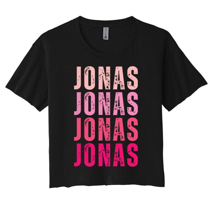 Personalized Name Jonas I Love Jonas Women's Crop Top Tee