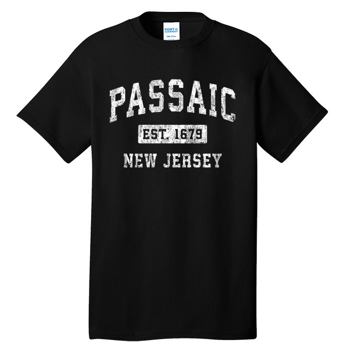 Passaic New Jersey Nj Vintage Established Sports Tall T-Shirt