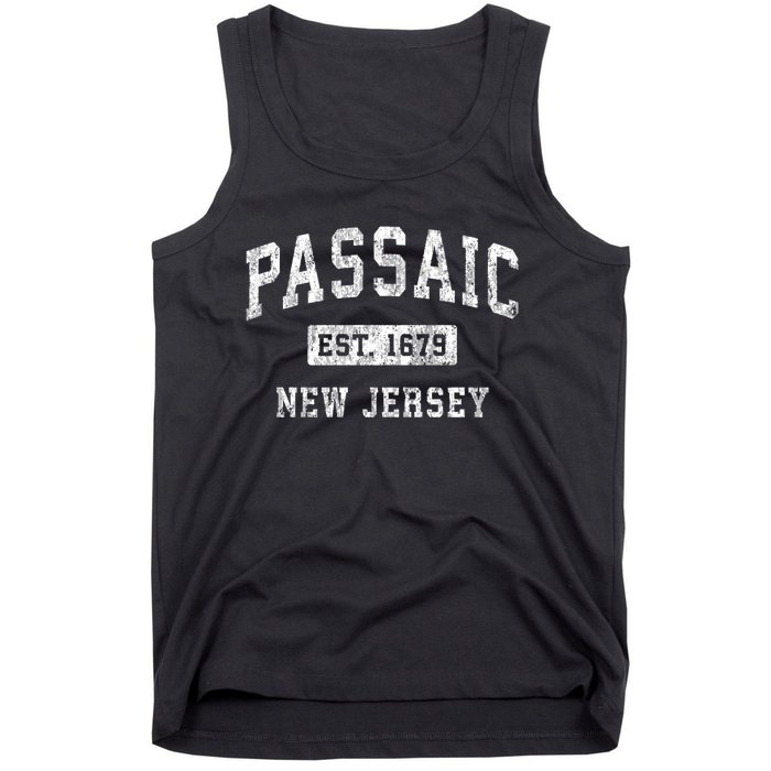 Passaic New Jersey Nj Vintage Established Sports Tank Top