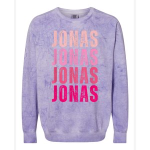 Personalized Name Jonas I Love Jonas Colorblast Crewneck Sweatshirt