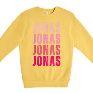 Personalized Name Jonas I Love Jonas Premium Crewneck Sweatshirt