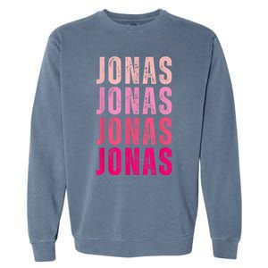 Personalized Name Jonas I Love Jonas Garment-Dyed Sweatshirt