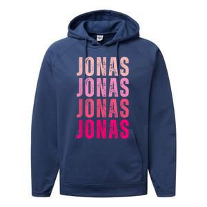 Personalized Name Jonas I Love Jonas Performance Fleece Hoodie