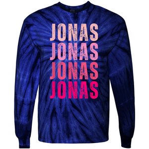 Personalized Name Jonas I Love Jonas Tie-Dye Long Sleeve Shirt