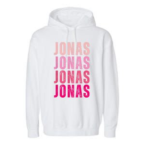 Personalized Name Jonas I Love Jonas Garment-Dyed Fleece Hoodie