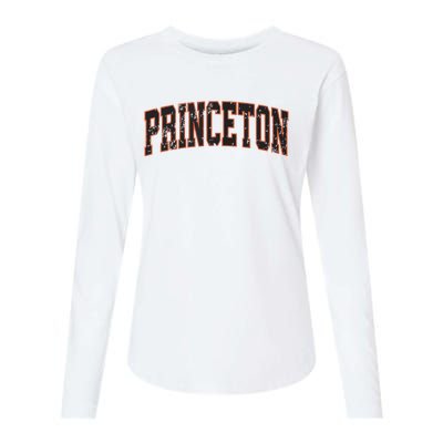 Princeton New Jersey Nj Vintage Athletic Sports Womens Cotton Relaxed Long Sleeve T-Shirt