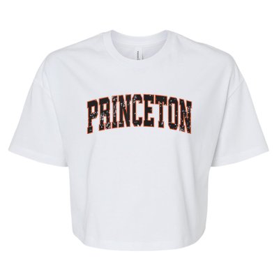 Princeton New Jersey Nj Vintage Athletic Sports Bella+Canvas Jersey Crop Tee