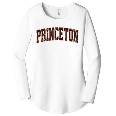 Princeton New Jersey Nj Vintage Athletic Sports Women's Perfect Tri Tunic Long Sleeve Shirt