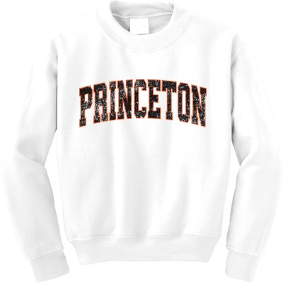 Princeton New Jersey Nj Vintage Athletic Sports Kids Sweatshirt