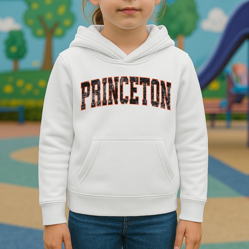 Princeton New Jersey Nj Vintage Athletic Sports Kids Hoodie