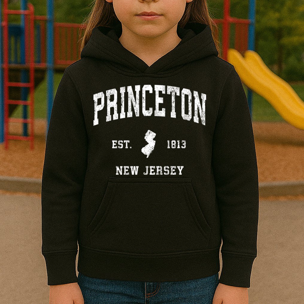 Princeton New Jersey Nj Vintage Athletic Sports Kids Hoodie