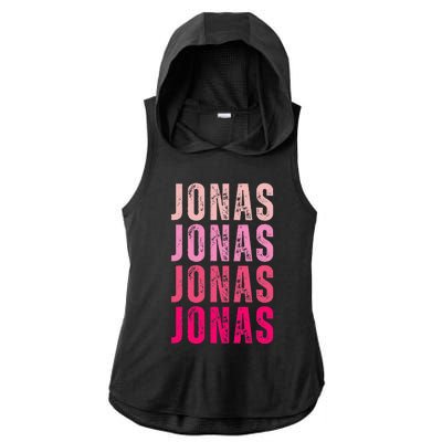 Personalized Name Jonas I Love Jonas Ladies PosiCharge Tri-Blend Wicking Draft Hoodie Tank