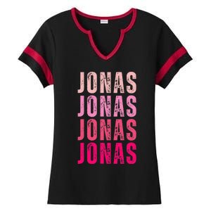 Personalized Name Jonas I Love Jonas Ladies Halftime Notch Neck Tee