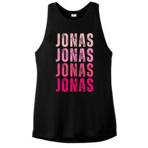 Personalized Name Jonas I Love Jonas Ladies PosiCharge Tri-Blend Wicking Tank