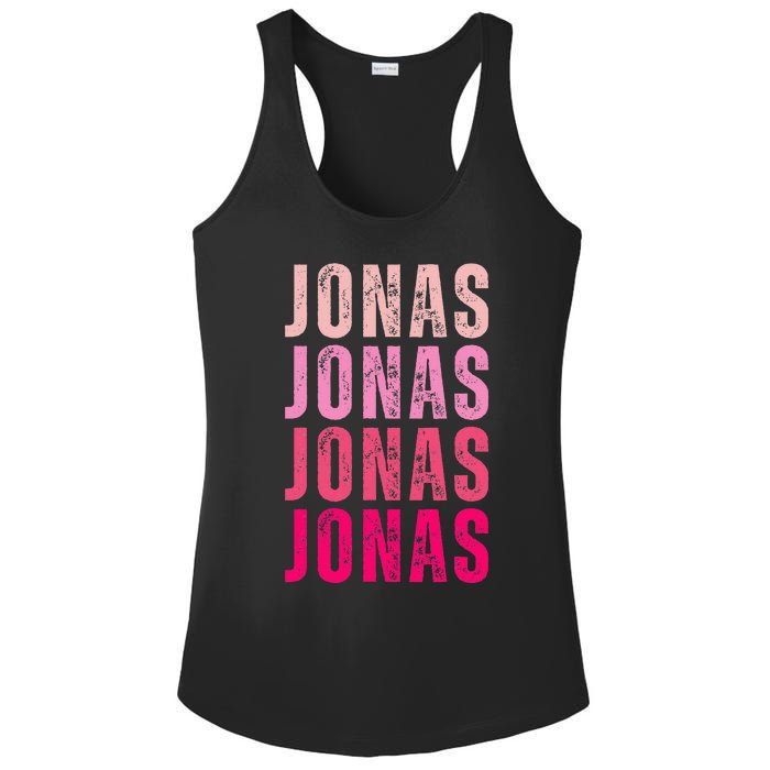 Personalized Name Jonas I Love Jonas Ladies PosiCharge Competitor Racerback Tank