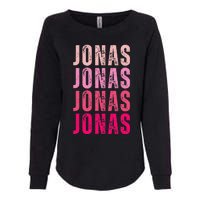 Personalized Name Jonas I Love Jonas Womens California Wash Sweatshirt