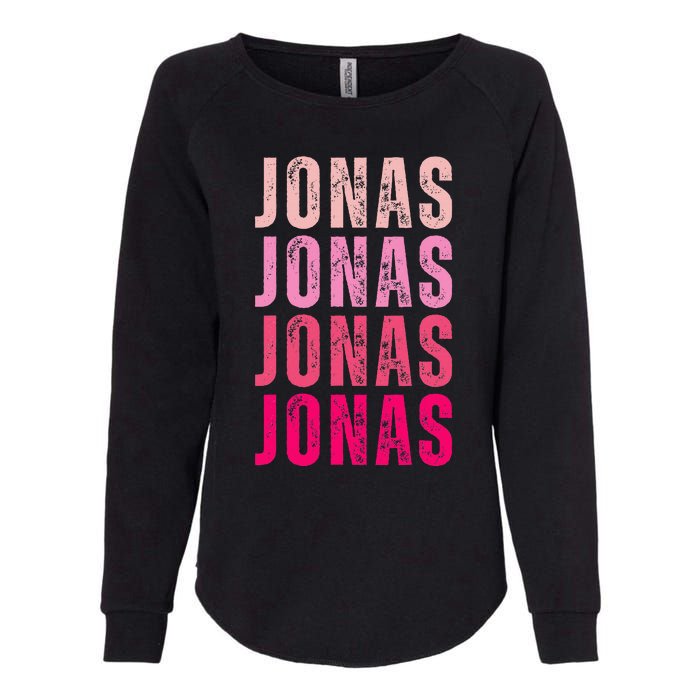 Personalized Name Jonas I Love Jonas Womens California Wash Sweatshirt