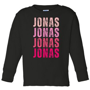 Personalized Name Jonas I Love Jonas Toddler Long Sleeve Shirt