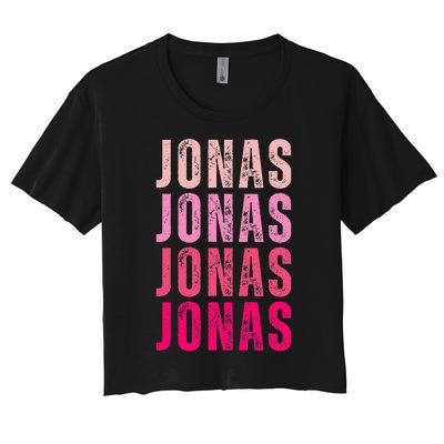 Personalized Name Jonas I Love Jonas Women's Crop Top Tee