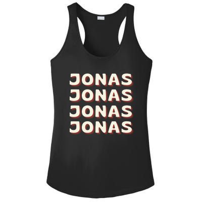 Personalized Name Jonas I Love Jonas Ladies PosiCharge Competitor Racerback Tank