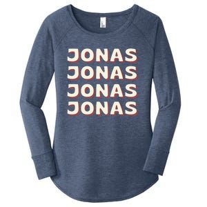 Personalized Name Jonas I Love Jonas Women's Perfect Tri Tunic Long Sleeve Shirt