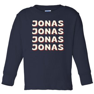 Personalized Name Jonas I Love Jonas Toddler Long Sleeve Shirt