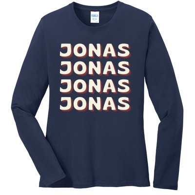 Personalized Name Jonas I Love Jonas Ladies Long Sleeve Shirt