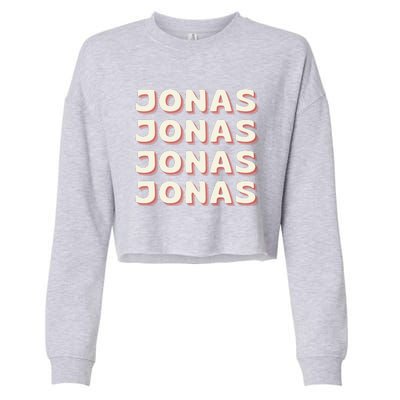 Personalized Name Jonas I Love Jonas Cropped Pullover Crew