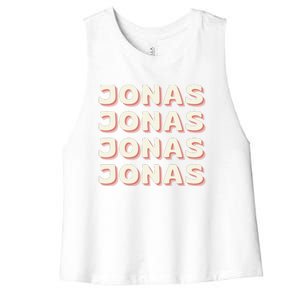 Personalized Name Jonas I Love Jonas Women's Racerback Cropped Tank