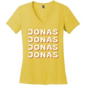 Personalized Name Jonas I Love Jonas Women's V-Neck T-Shirt