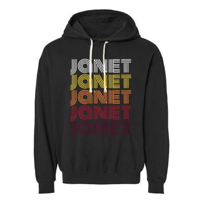 Personalized Name Janet Vintage Janet Garment-Dyed Fleece Hoodie