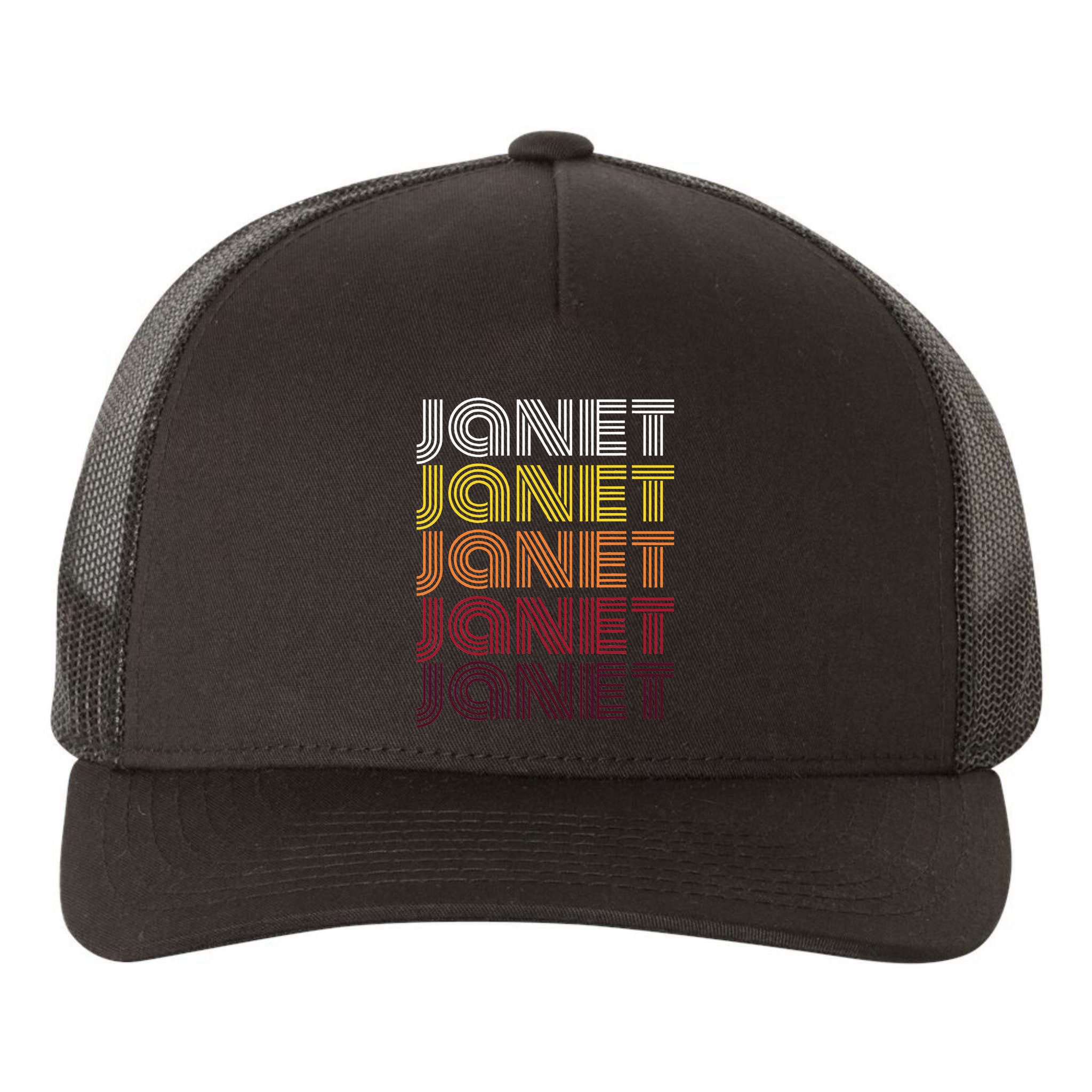 Personalized Name Janet Vintage Janet Yupoong Adult 5-Panel Trucker Hat