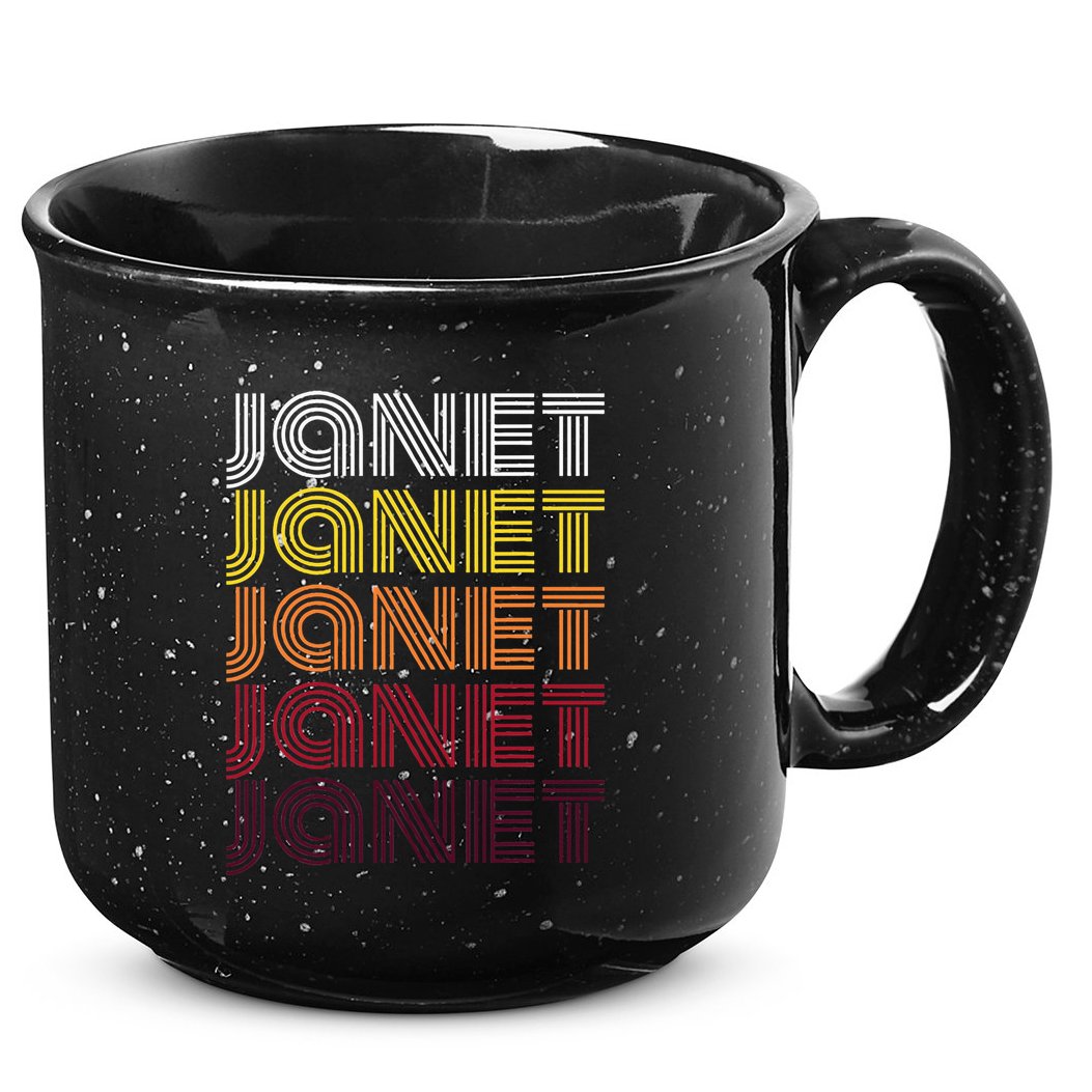 Personalized Name Janet Vintage Janet 15oz Campfire Ceramic Mug