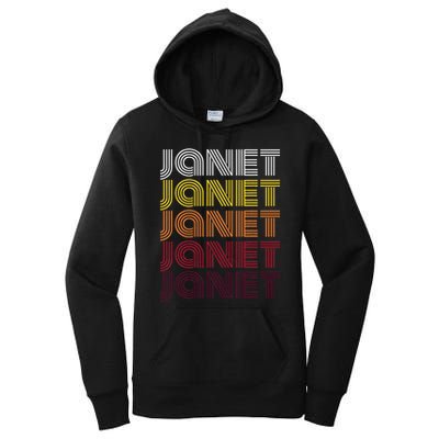 Personalized Name Janet Vintage Janet Women's Pullover Hoodie