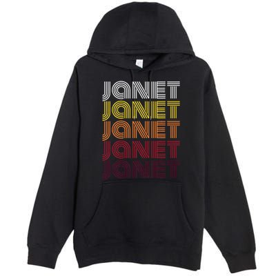 Personalized Name Janet Vintage Janet Premium Pullover Hoodie