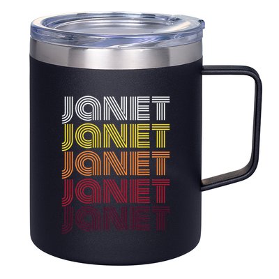 Personalized Name Janet Vintage Janet 12oz Stainless Steel Coffee Mug
