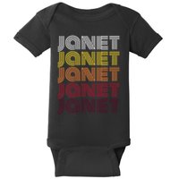 Personalized Name Janet Vintage Janet Baby Bodysuit