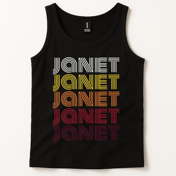 Personalized Name Janet Vintage Janet Tank Top