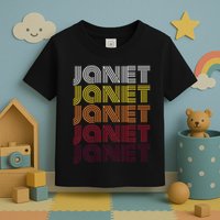 Personalized Name Janet Vintage Janet Toddler T-Shirt