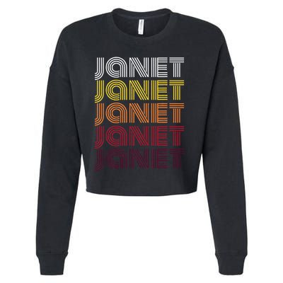 Personalized Name Janet Vintage Janet Cropped Pullover Crew