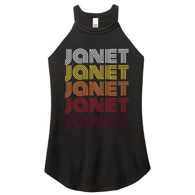 Personalized Name Janet Vintage Janet Women's Perfect Tri Rocker Tank