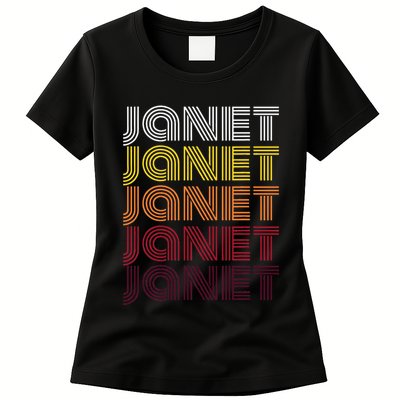 Personalized Name Janet Vintage Janet Womens T-Shirt