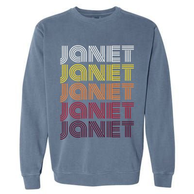 Personalized Name Janet Vintage Janet Garment-Dyed Sweatshirt