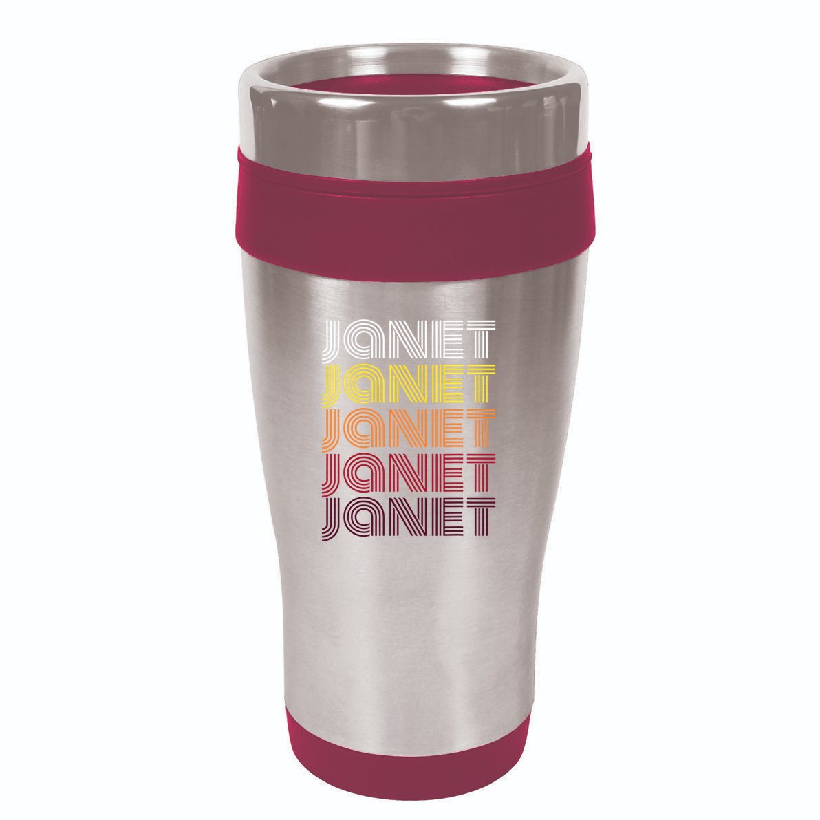 Personalized Name Janet Vintage Janet 16oz Travel Tumbler