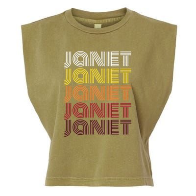Personalized Name Janet Vintage Janet Garment-Dyed Women's Muscle Tee
