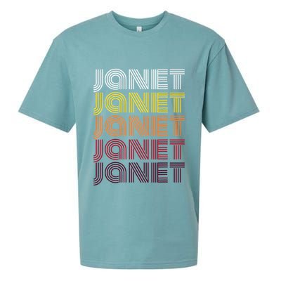 Personalized Name Janet Vintage Janet Sueded Cloud Jersey T-Shirt