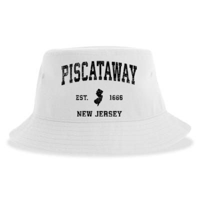 Piscataway New Jersey Nj Vintage Established Sports Design Sustainable Bucket Hat