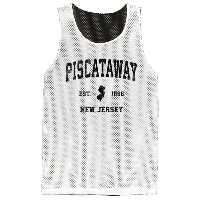 Piscataway New Jersey Nj Vintage Established Sports Design Mesh Reversible Basketball Jersey Tank