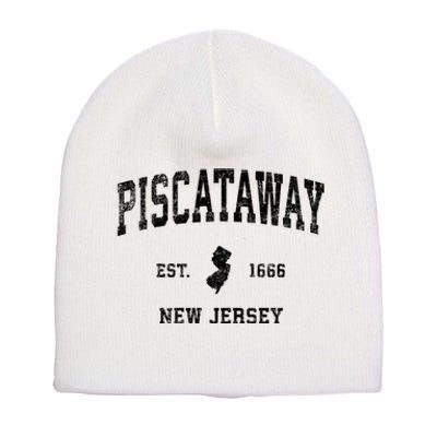 Piscataway New Jersey Nj Vintage Established Sports Design Short Acrylic Beanie